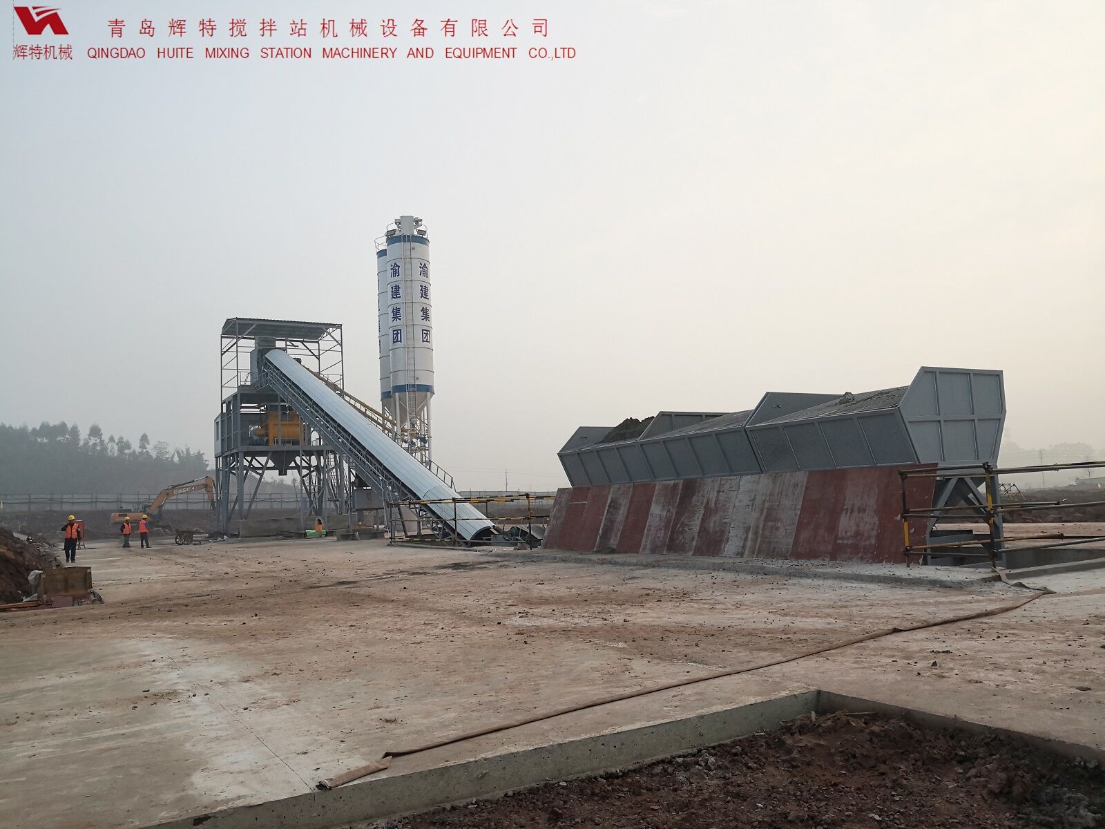 輝特混凝土攪拌站HZS120---保障工作人員安全，實現(xiàn)模塊化理念